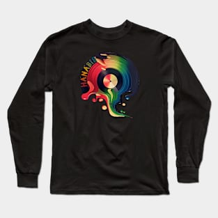 Hanabie Colorful Vinyl Long Sleeve T-Shirt